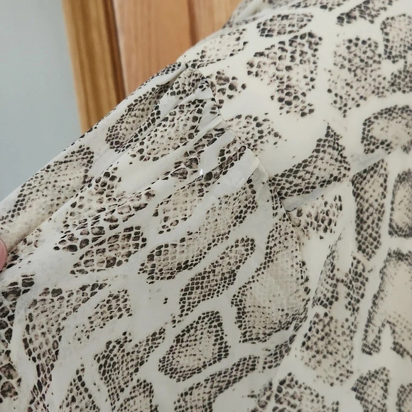 Anthropologies-Current Air Olivia Snake-Printed Flowy Midi Dress Size Medium - Picture 10 of 15